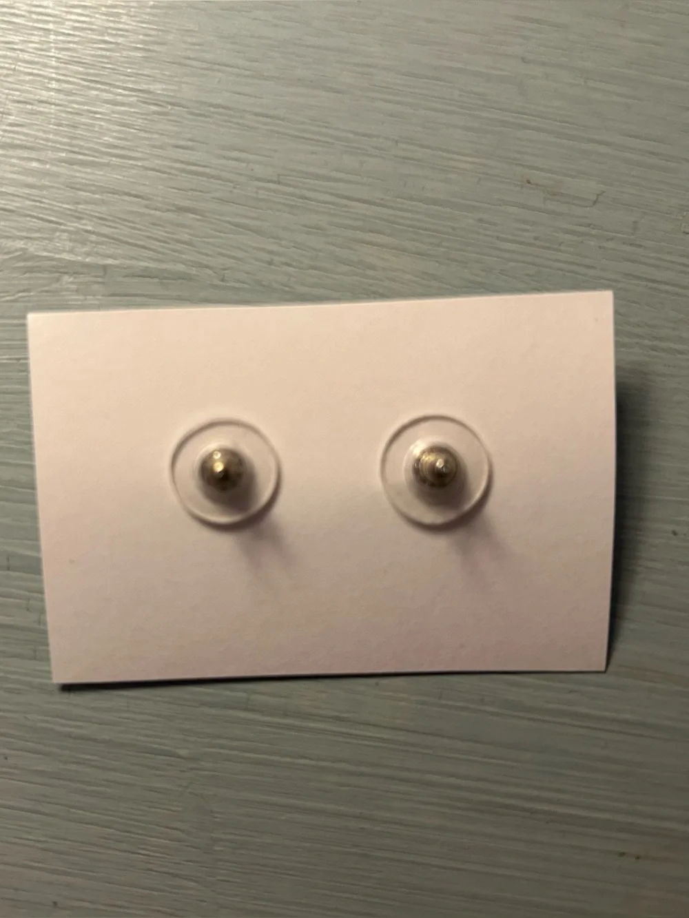 Faux Pearl and Gold Colored Circular Earrings
